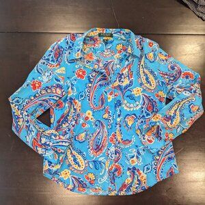 Ralph Lauren LRL Colorful Button Up Size PLarge